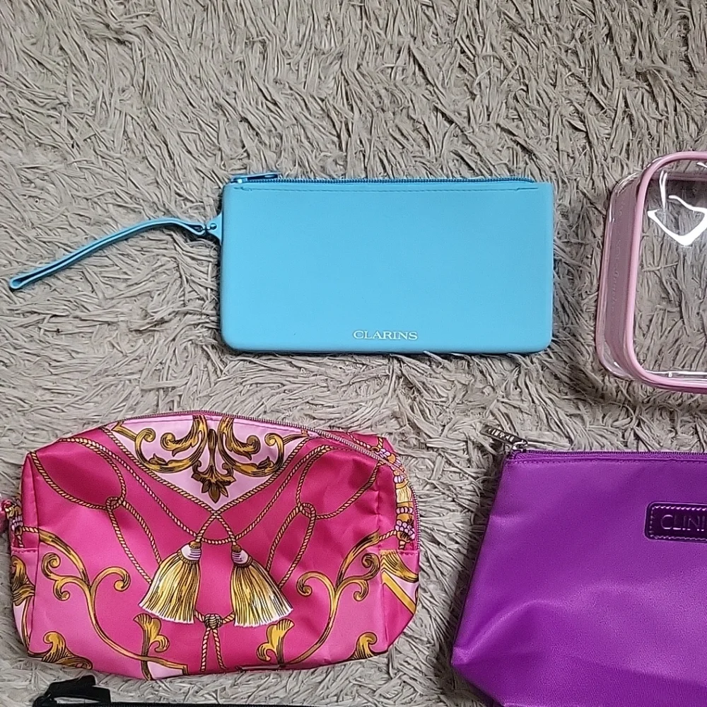 Makeup Bags Bundle Cosmetics Bags Lot Estee Lauder Clarins Clinique Imayla VS ✨️